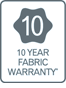10 year fabric warranty
